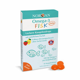 Norsan Omega-3 Fisk Jelly Lutschtabletten für Kinder, zuckerfrei und ohne Zusatzstoffe, 120 Stück – Bild 1 von 1