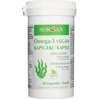 Produktbild von NORSAN Omega-3 Vegan Kapseln pflanzlicher Ursprung 80 Stück
