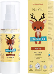 NorVita Vitamin D3 Spray für Kinder 400 IE vegan zuckerfrei ohne Zusatzstoffe – Bild 1 von 1
