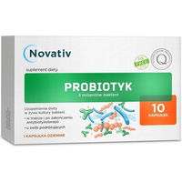 Produktbild von Novativ Probiotic Probiotikum mit 5 Milliarden Bakterien Kapseln für Erwachsene und Kinder 10 Kapseln