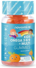 Novomins Omega 3 6 9 Gummies für Kinder vegan glutenfrei ohne Zusatzstoffe 30 Stück – Bild 1 von 1