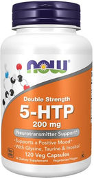 Now Foods 5-HTP Hydroxytryptophan 200 mg Kapseln vegan 120 Stück – Bild 1 von 2