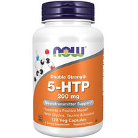 Produktbild von Now Foods 5-HTP Hydroxytryptophan 200 mg Kapseln vegan 120 Stück
