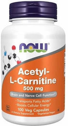 NOW FOODS Acetyl-L-Carnitin 500 mg Kapseln vegetarisch 100 Stück – Bild 1 von 1
