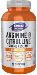 Now Foods Arginin 500 mg und Citrullin 250 mg Kapseln 240 Stück – Bild 1 von 1