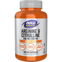 Produktbild von NOW FOODS Arginin und Citrullin Aminosäuren Kapseln 120 Stück