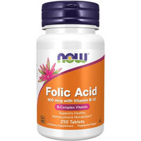 Produktbild von Now Foods B-Komplex Folsäure mit Vitamin B-12 Tabletten vegan und vegetarisch