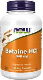 Now Foods Betain-HCl Kapseln vegetarisch vegan 120 Stück – Bild 1 von 2
