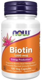 Now Foods Biotin 1000 mcg Vegan Kapseln 100 Stück – Bild 1 von 2