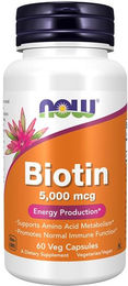 Now Foods Biotin 5000 mcg Vegan Kapseln 60 Stück – Bild 1 von 2