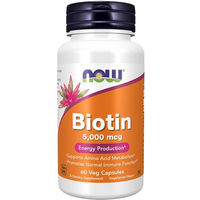 Produktbild von Now Foods Biotin 5000 mcg Vegan Kapseln 60 Stück