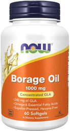 Now Foods Borretschöl 1000 mg 60 Weichkapseln – Bild 1 von 2