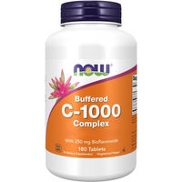 Produktbild von Now Foods Buffered C-1000 Complex Vitamin C Calciumascorbat 1000 mg vegetarische Tabletten 60 Stück