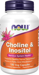 Now Foods Cholin und Inositol Vitamin-Kombination 250 mg vegan 100 Kapseln – Bild 1 von 2