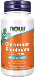 Now Foods Chrom Picolinat 200 mcg vegane Kapseln 100 Stück – Bild 1 von 2