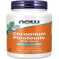 Produktbild von NOW FOODS Chrompicolinat 200 mcg vegetarische Kapseln 100 Stück