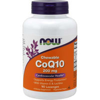 Produktbild von Now Foods Coenzym Q10 Ubiquinon 200 mg Lutschtabletten pflanzlicher Ursprung 90 Stück