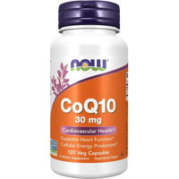 Produktbild von Now Foods CoQ10 Ubiquinon 30 mg Kapseln vegetarisch glutenfrei 120 Stück