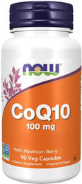Now Foods CoQ10 Ubiquinon mit Weißdornbeere 100 mg vegetarische Kapseln 90 Stück – Bild 1 von 2