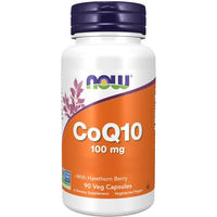 Produktbild von Now Foods CoQ10 Ubiquinon mit Weißdornbeere 100 mg vegetarische Kapseln 90 Stück