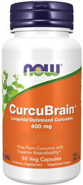 Now Foods CurcuBrain Kurkuma-Wurzelextrakt 400 mg vegetarische Kapseln – Bild 1 von 2