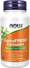 NOW FOODS CurcuFRESH Curcumin Extrakt vegetarische Kapseln 60 Stück – Bild 1 von 2
