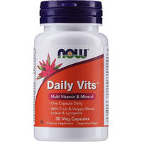 Produktbild von Now Foods Daily Vits Multivitamin und Multimineral Kapseln vegan 30 Stück