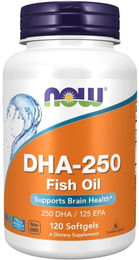 Now Foods DHA-250 Fischöl Kapseln 500 mg 120 Stück – Bild 1 von 1