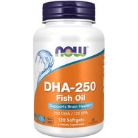 Produktbild von Now Foods DHA-250 Fischöl Kapseln 500 mg 120 Stück