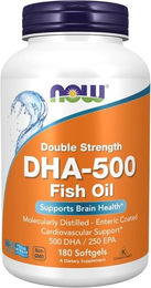 Now Foods DHA-500 Fischöl Weichkapseln 180 Stück – Bild 1 von 2