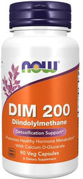 Now Foods DIM Diindolylmethan 200 mg Kapseln vegan vegetarisch 90 Stück – Bild 1 von 2