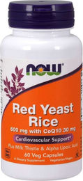 NOW Foods Fermentierter Roter Reis mit Coenzym Q10 600 mg Kapseln 60 Stück – Bild 1 von 2