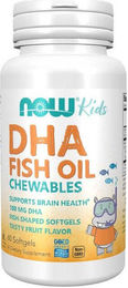 Now Foods Fischöl mit 100 mg DHA Kauweichkapseln für Kinder 60 Stück – Bild 1 von 1