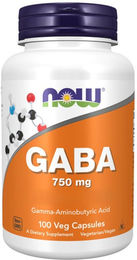 Now Foods GABA 750 mg vegetarische Kapseln 100 Stück – Bild 1 von 2