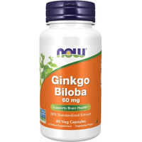 Produktbild von Now Foods Ginkgo Biloba 60 mg Kapseln vegetarisch 120 Stück