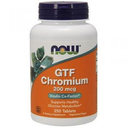 NOW Foods GTF Chrom 200 mcg Tabletten 250 Stück – Bild 1 von 1