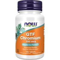 Produktbild von Now Foods GTF Chrom Tabletten vegetarisch 100 Stück