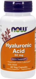 Now Foods Hyaluronsäure mit MSM 50 mg und 450 mg in 60 vegetarischen Kapseln – Bild 1 von 5