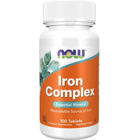 Produktbild von Now Foods Iron Complex Eisen Tabletten 27 mg 100 Stück
