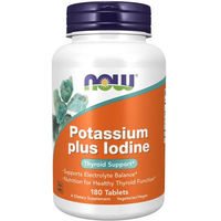 Produktbild von Now Foods Kalium und Jod Tabletten vegan 180 Stück