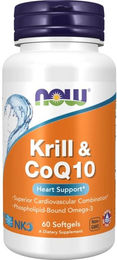Now Foods Krill Öl mit CoQ10 Kapseln 60 Stück – Bild 1 von 2