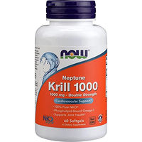 Produktbild von NOW Foods Krillöl 1000 mg doppelte Stärke 60 Kapseln für Erwachsene
