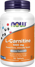 Now Foods L-Carnitin 1000 mg Tabletten vegetarisch und glutenfrei – Bild 1 von 1