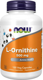 Now Foods L-Ornithin 500 mg Kapseln vegetarisch und vegan 120 Stück – Bild 1 von 2