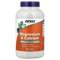 Produktbild von Now Foods Magnesium und Kalzium Tabletten 250 Stück