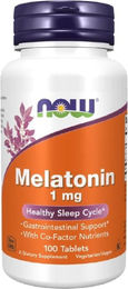 Now Foods Melatonin 1mg mit Niacin, Magnesium und Vitamin B6 Tabletten 100 Stück – Bild 1 von 2