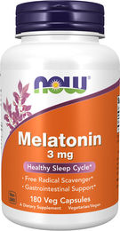 Now Foods Melatonin 3 mg Vegan Kapseln 180 Stück – Bild 1 von 2
