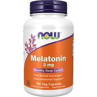 Produktbild von Now Foods Melatonin 3 mg Vegan Kapseln 180 Stück