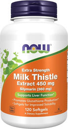 Now Foods Milk Thistle Extract Silymarin 450 mg Weichkapseln vegan glutenfrei 120 Stück – Bild 1 von 3
