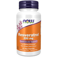 Produktbild von Now Foods Natural Resveratrol 200 mg Kapseln 60 Stück